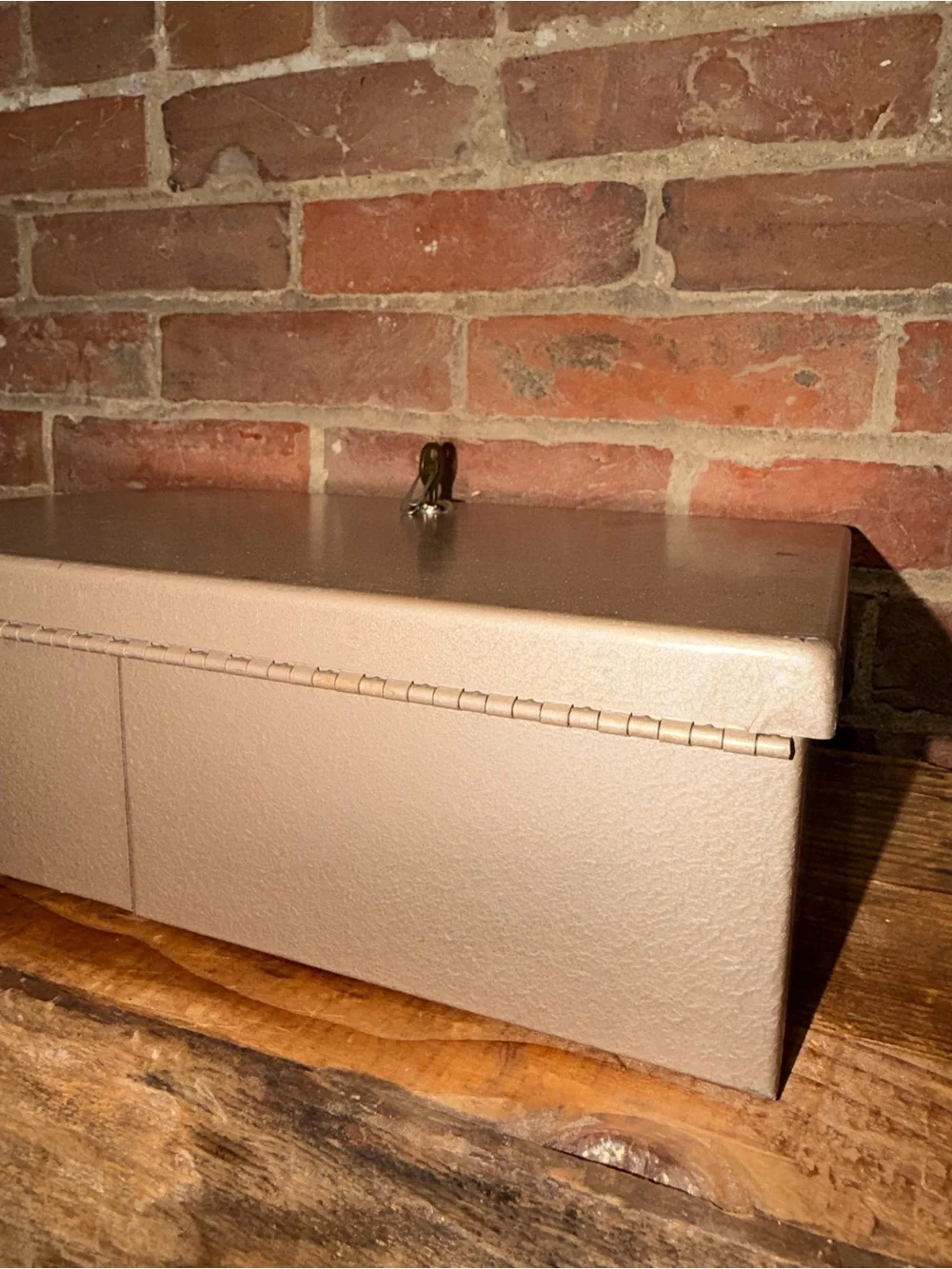 Metal Cash Box with White Handle